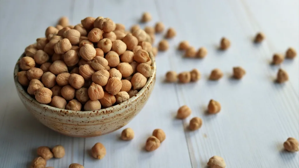 Bol de pois chiches, exemple d'aliment à index glycémique bas